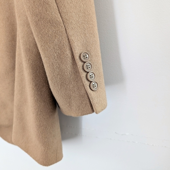 Vintage Camel Hair Sport Coat Men 42S Beige Retro Blazer 3 Buttons - Picture 3 of 10